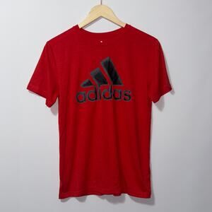 Adidas logo Red Shirt boys Size Large (14/16)